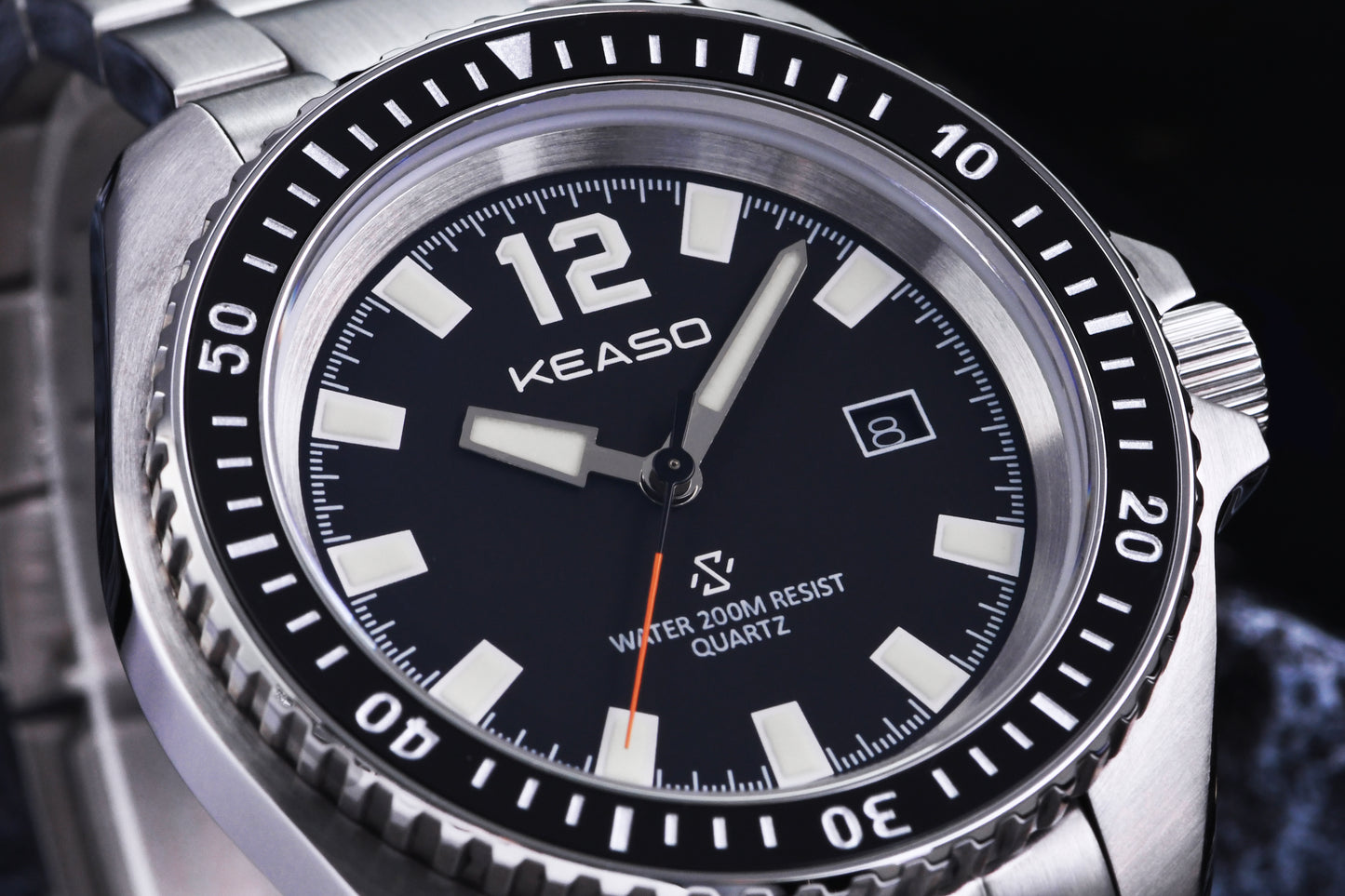★New Arrival★KEASO 39mm Quartz Diver Men Watch
