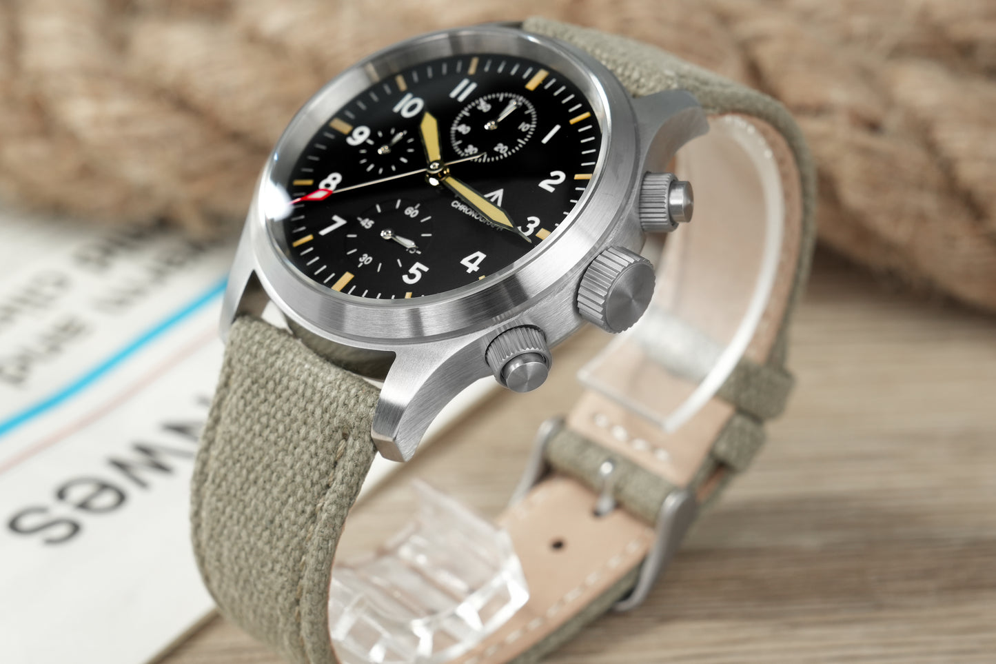 ★New Arrival★ Militado Retro 39mm Chronograph Watch Ml1868-3