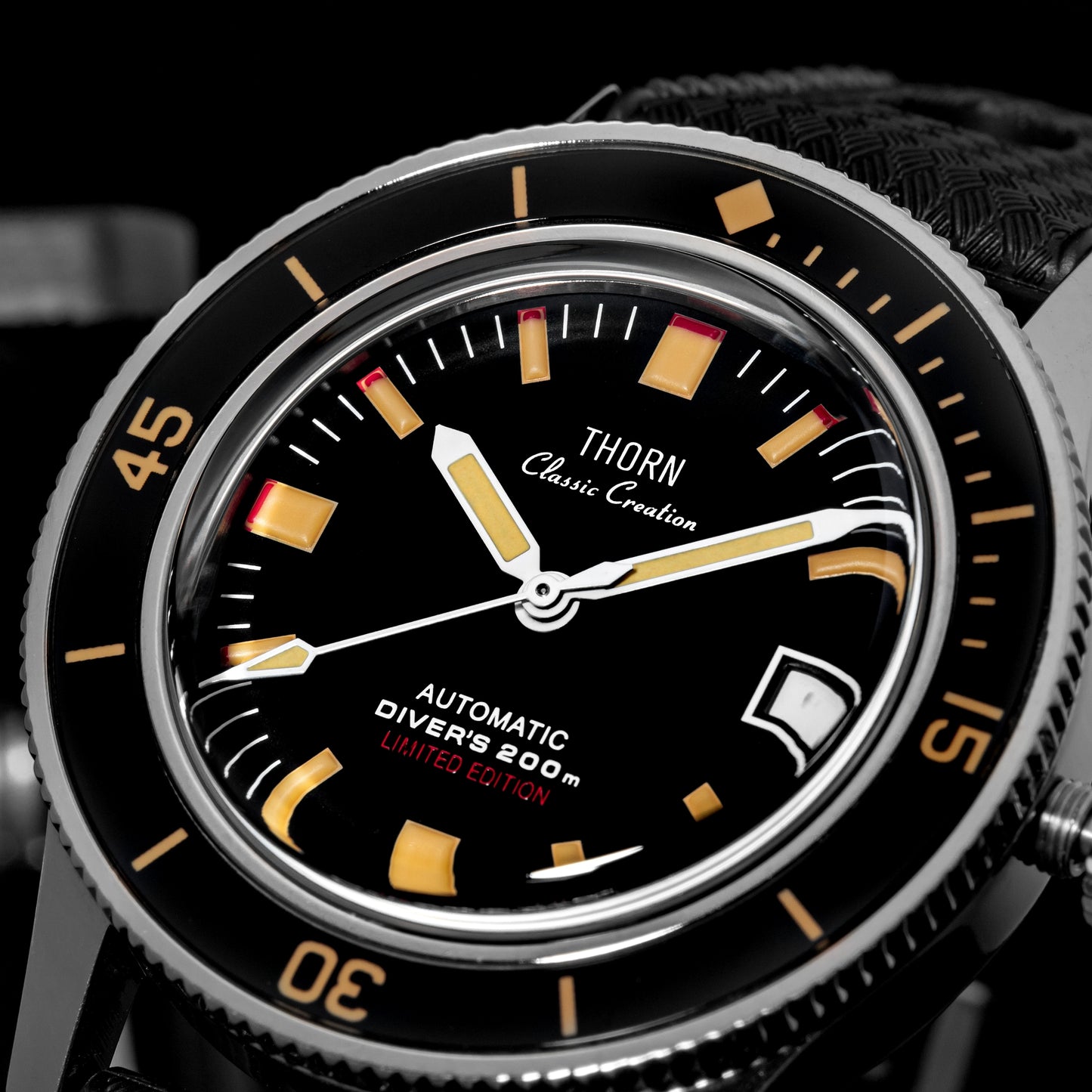 Thorn 38MM 50 Fathoms Sbarakuda PT5000 Dive Watch T006