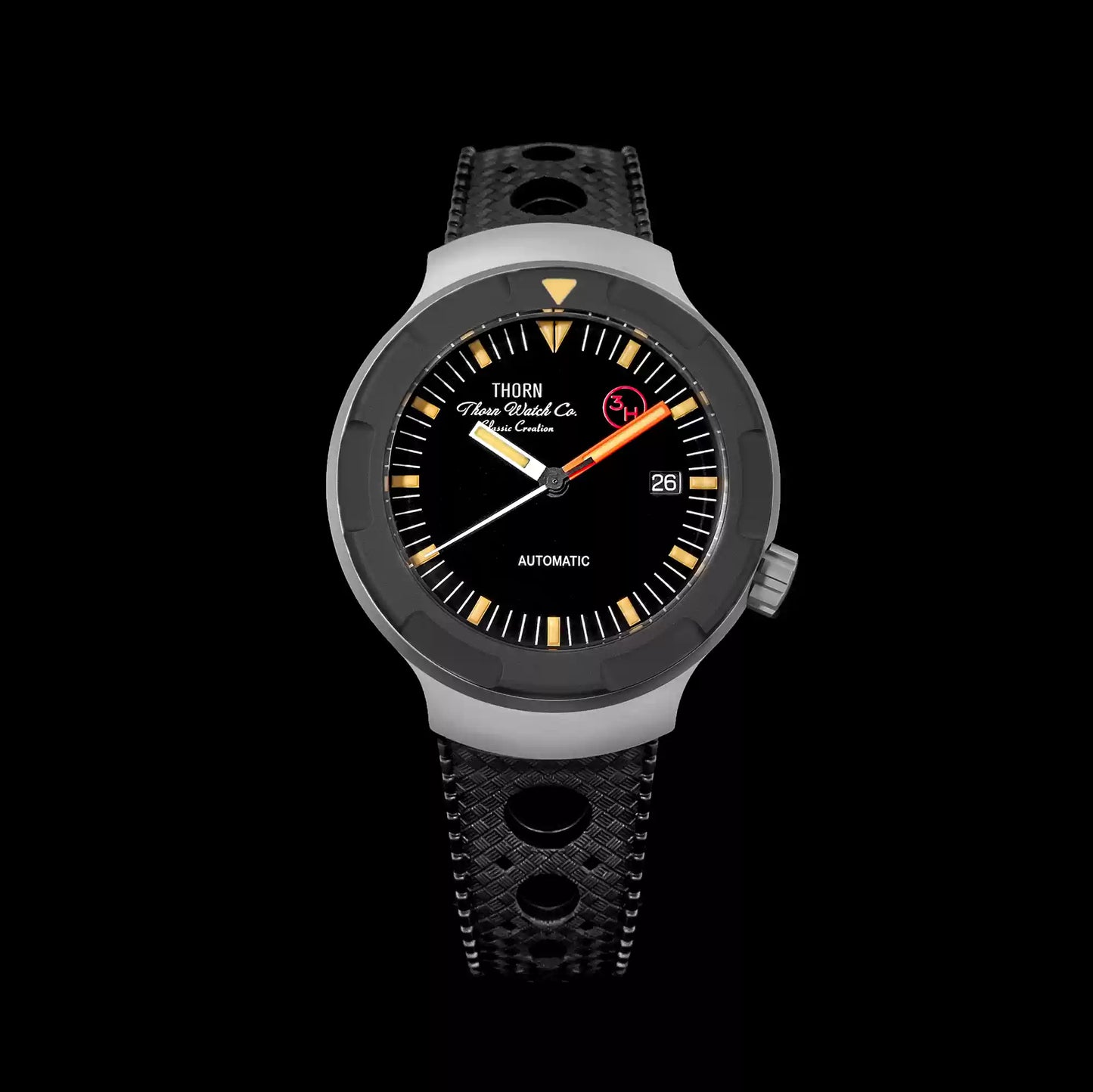 Thorn T018 Titanium Black Bezel Watch