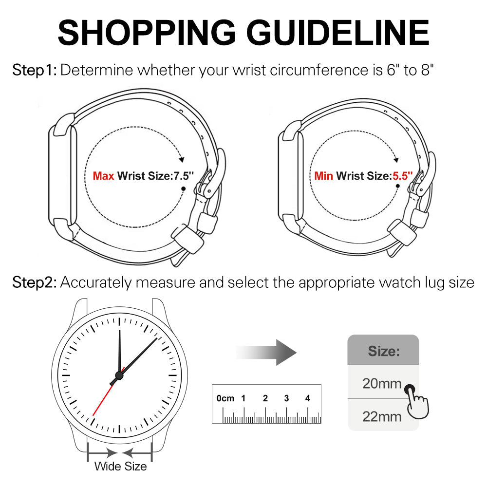 Watch Strap Sizing Guide – How to Measure Lug Width for 20mm or 22mm