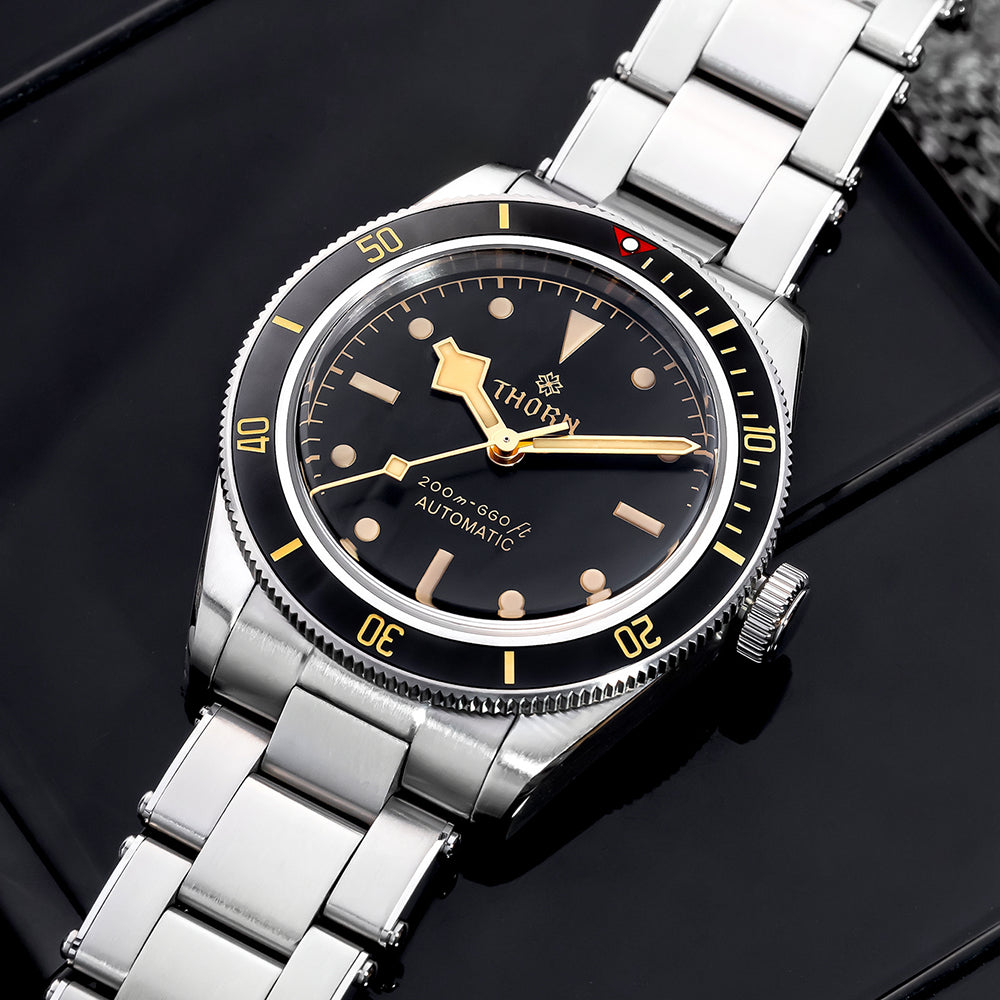 Thorn 39mm Diver 6200 Retro Mechanical Watch