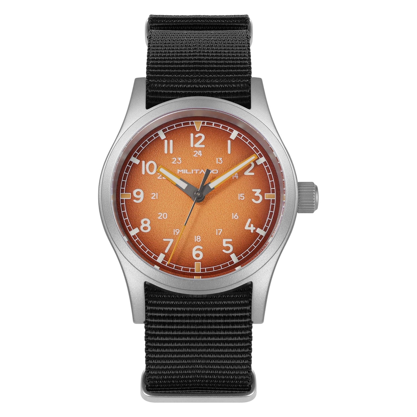 Militado 38mm Military Watch VH31 Sweeping Hand Movt Watch ML24