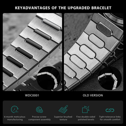 Watchdives WDC0001 PREMIER precision-finished bracelet links and screw connections