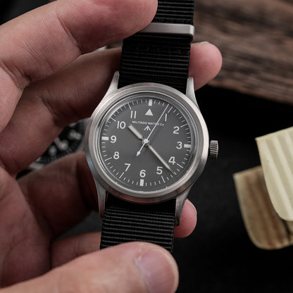 Militado 36mm Retro Military Watch Vh31/Vh65 Sweeping Hand Ml14 V2