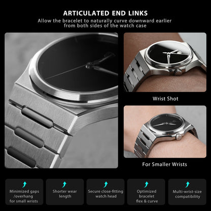 Watchdives WDC0001 PREMIER bracelet link finishing and edge treatment