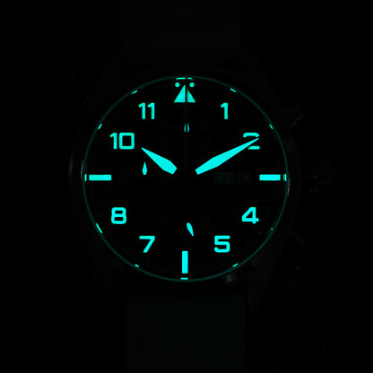 Militado 39mm Sapphire Crystal Pilot Field Chronograph Watch