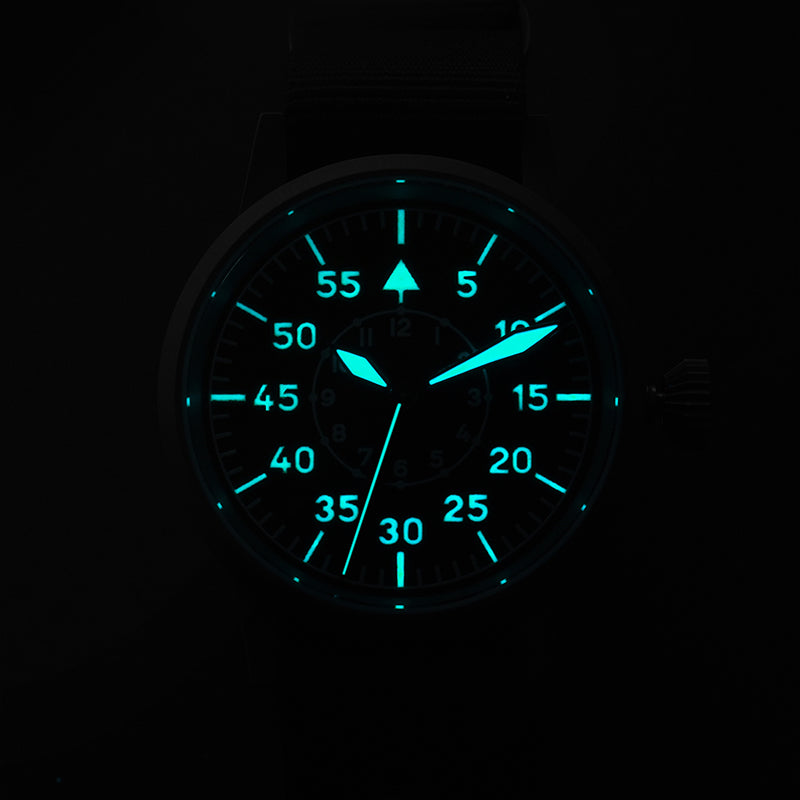 Militado 37mm Sapphire Crystal Retro Flieger Pilot Watch Ml10 V2