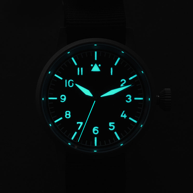 Militado 37mm Sapphire Crystal Retro Flieger Pilot Watch Ml10 V2