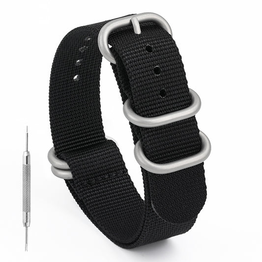 Thick Premium Woven Nylon Military Watch Zulu Strap