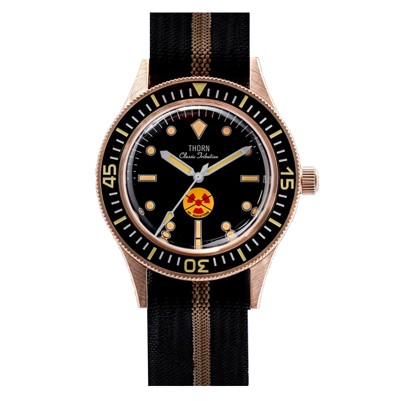 Thorn Vintage 50-Fathoms No-Rad Bronze Dive Watch