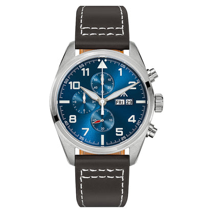 Militado 39mm Sapphire Crystal Pilot Field Chronograph Watch