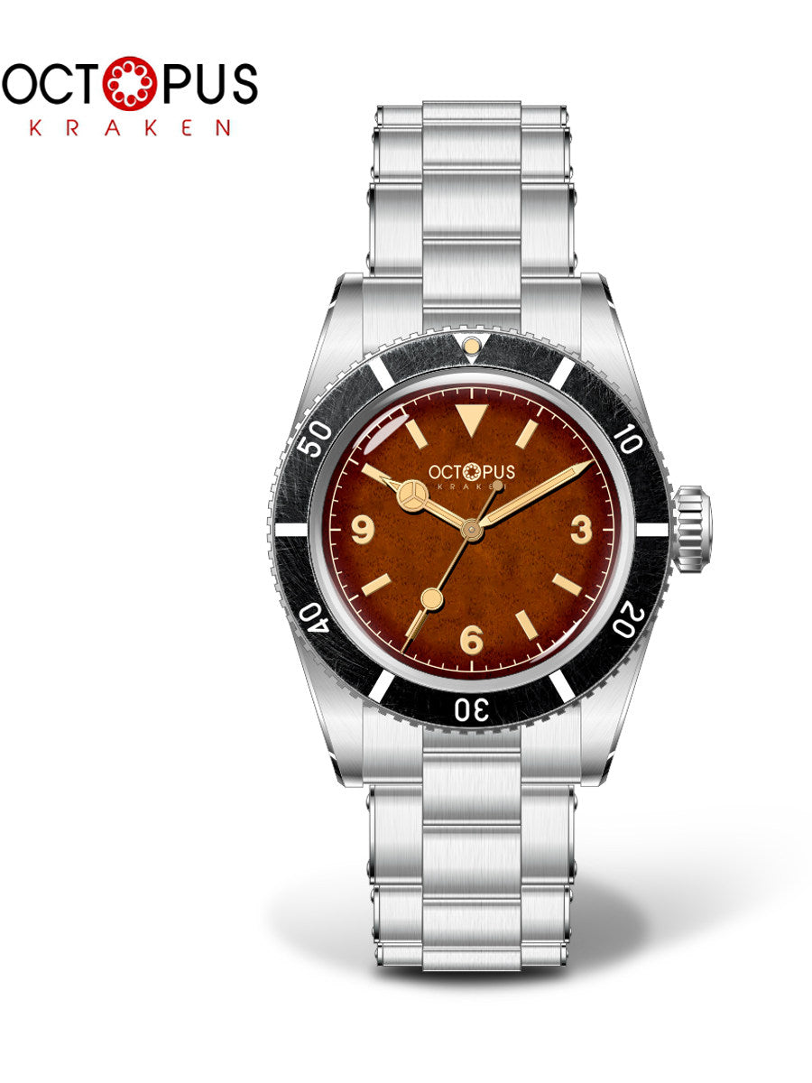 Octopus Kraken OCT-0028 tropical brown dial main product image with Benz Hands