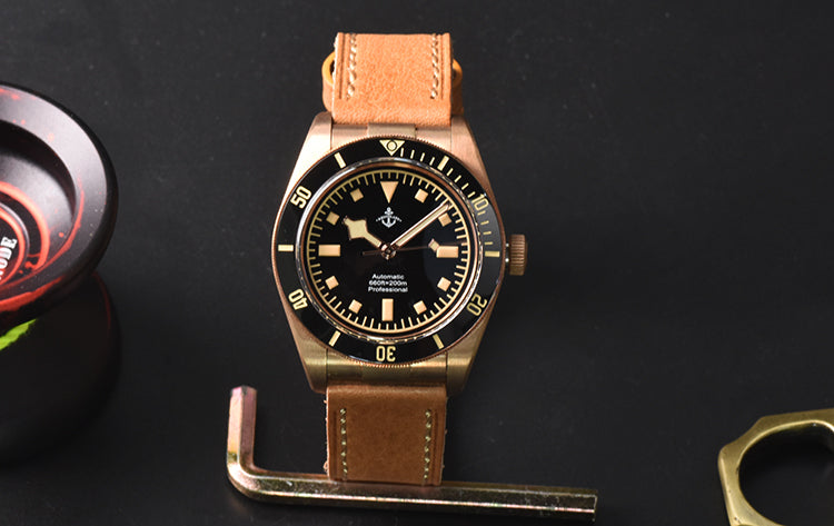 Hruodland 39mm BB58 Retro Bronze Watch F008