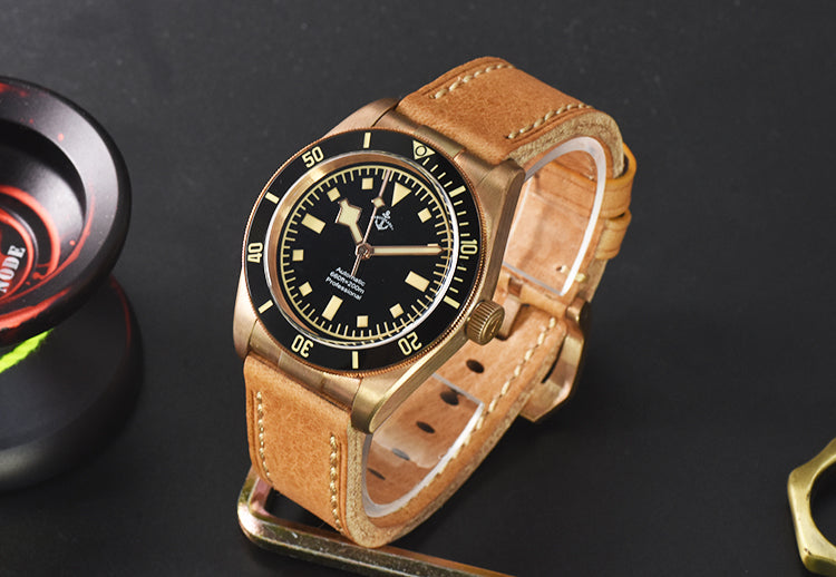 Hruodland 39mm BB58 Retro Bronze Watch F008