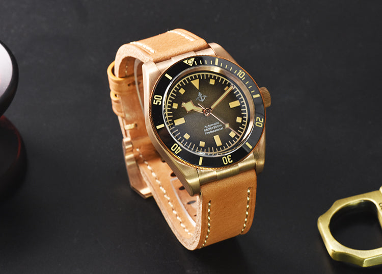 Hruodland 39mm BB58 Retro Bronze Watch F008