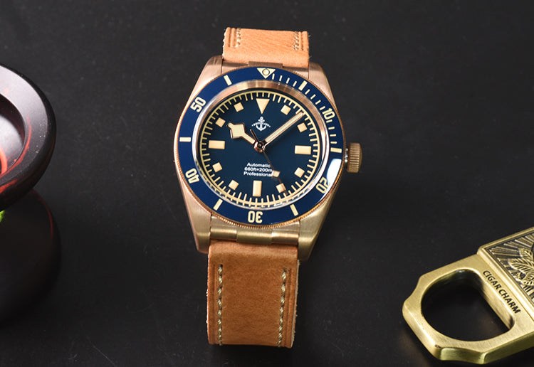 Hruodland 39mm BB58 Retro Bronze Watch F008