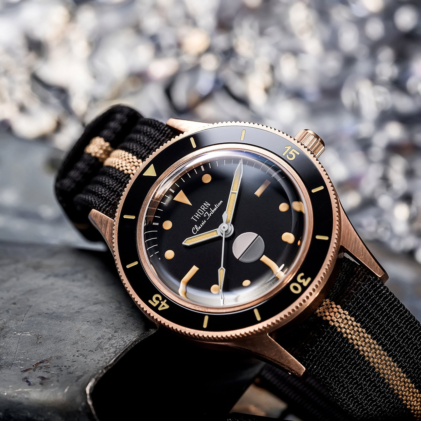 Thorn Vintage 50-Fathoms Bronze Dive Watch