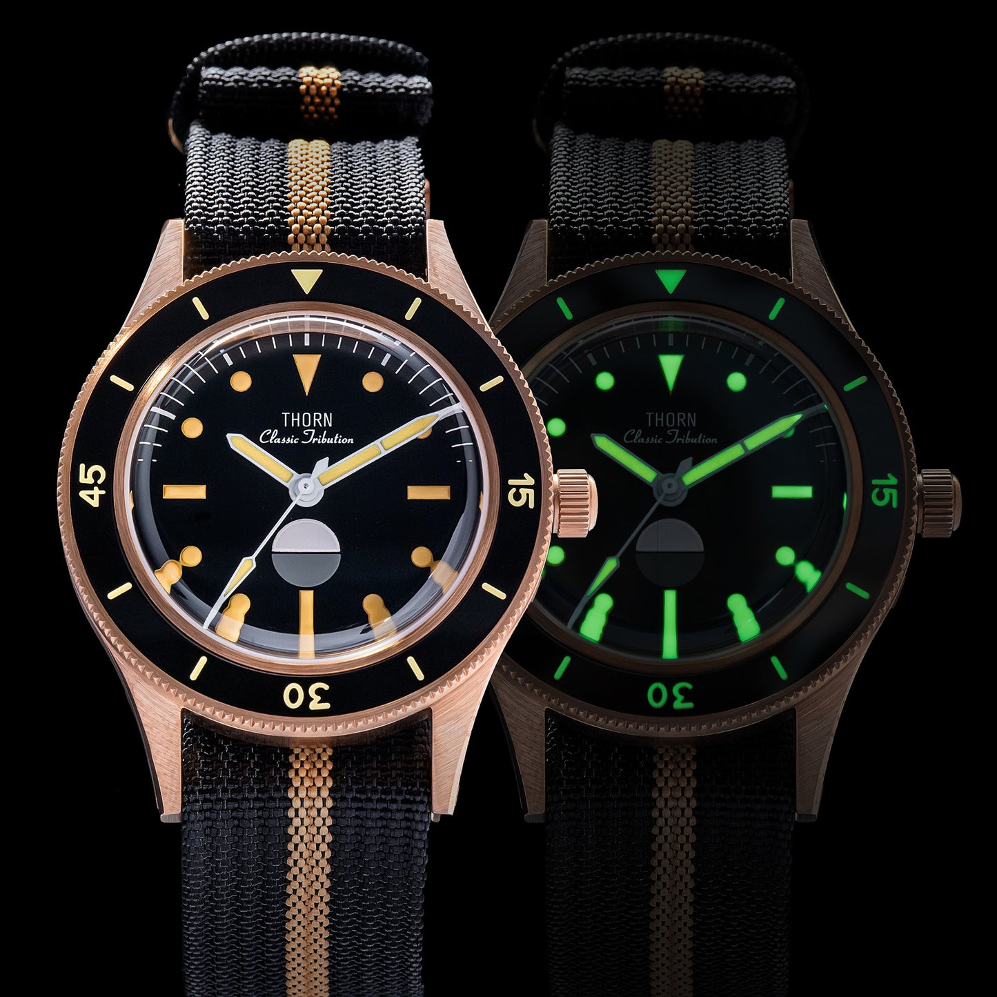 Thorn Vintage 50-Fathoms Bronze Dive Watch