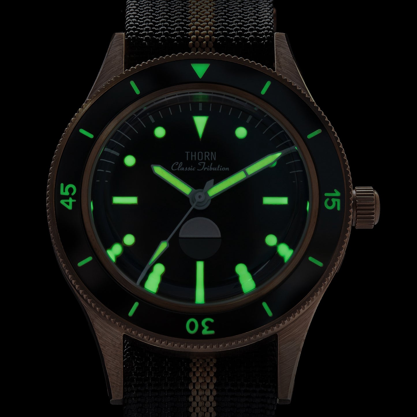 Thorn Vintage 50-Fathoms Bronze Dive Watch