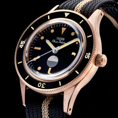 Thorn Vintage 50-Fathoms Bronze Dive Watch