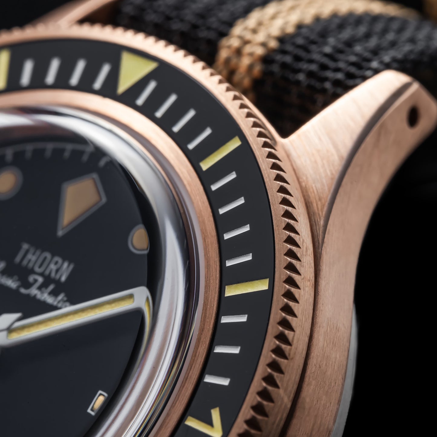 Thorn Vintage 50-Fathoms No-Rad Bronze Dive Watch