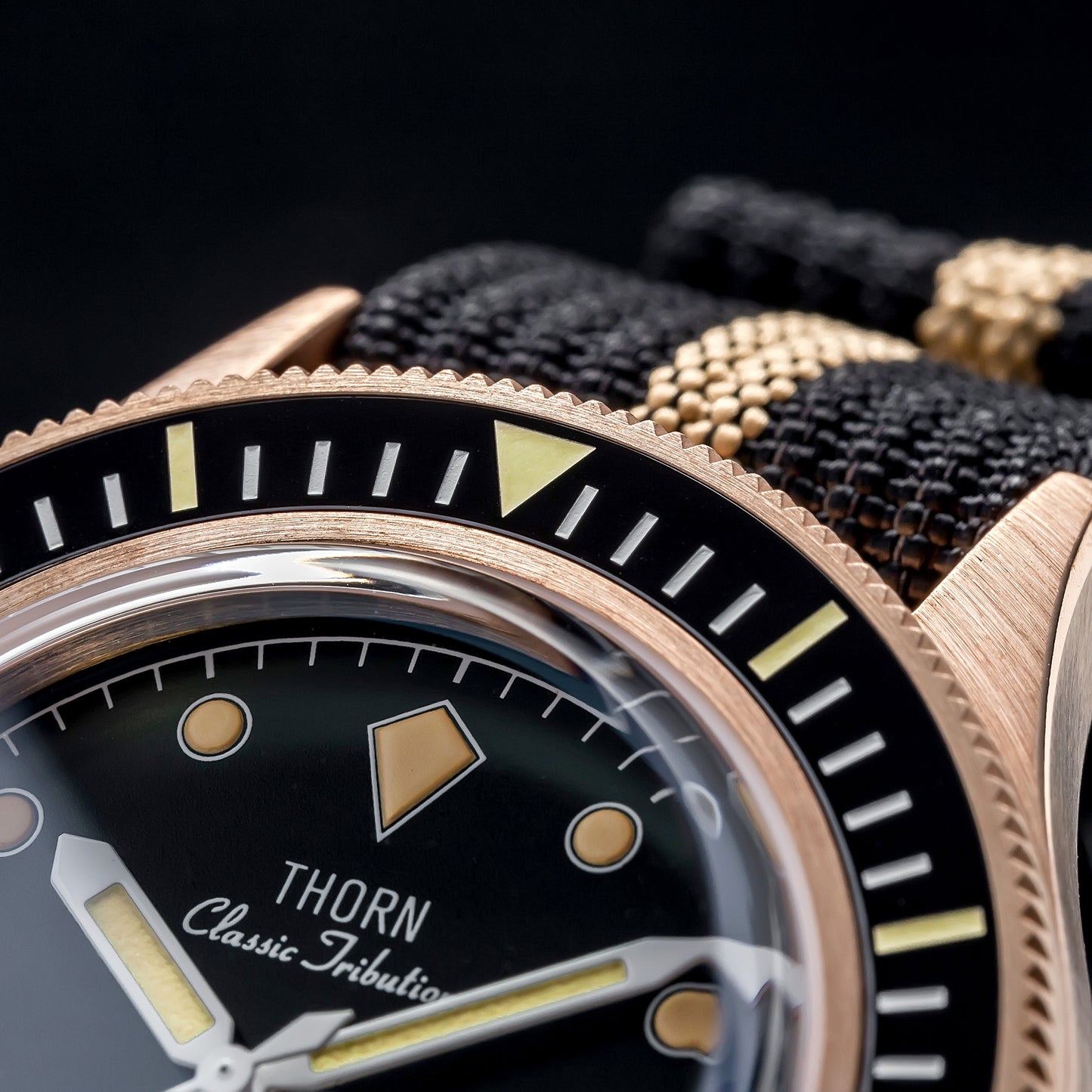 Thorn Vintage 50-Fathoms No-Rad Bronze Dive Watch