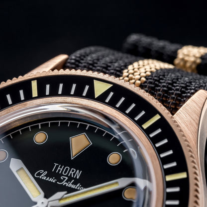 Thorn Vintage 50-Fathoms No-Rad Bronze Dive Watch