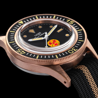 Thorn Vintage 50-Fathoms No-Rad Bronze Dive Watch