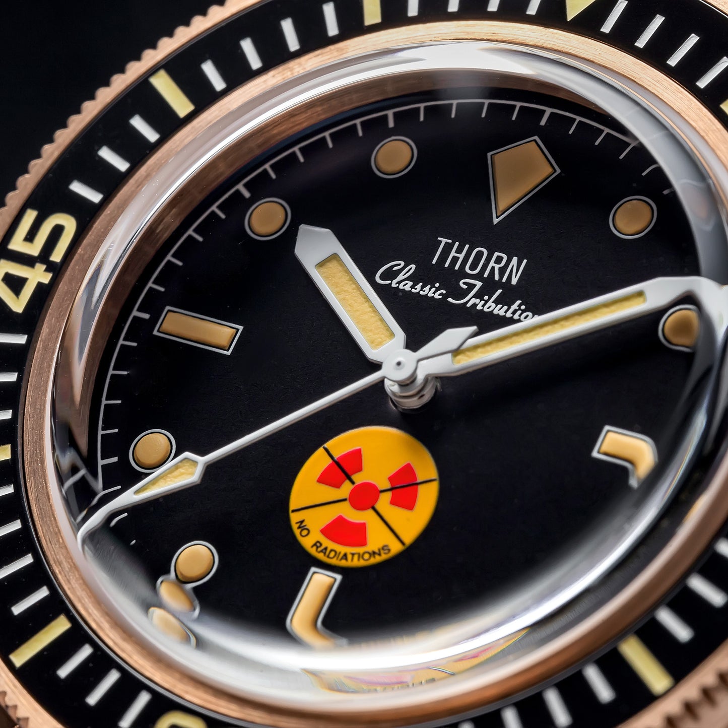 Thorn Vintage 50-Fathoms No-Rad Bronze Dive Watch