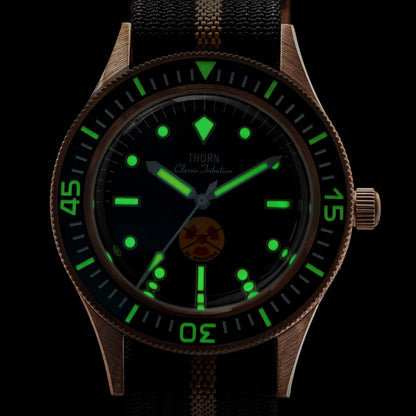 Thorn Vintage 50-Fathoms No-Rad Bronze Dive Watch