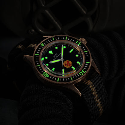 Thorn Vintage 50-Fathoms No-Rad Bronze Dive Watch