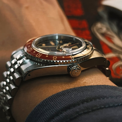 IXDAO 6542 Vintage 38MM NH34 GMT 904L Automatic Dive Watch