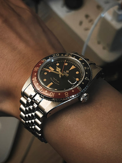 IXDAO 6542 Vintage 38MM NH34 GMT 904L Automatic Dive Watch