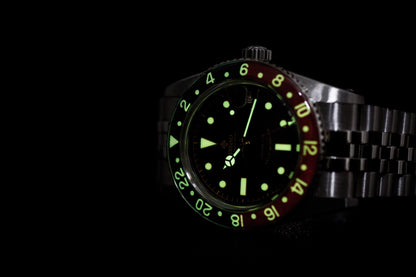 IXDAO 6542 Vintage 38MM NH34 GMT 904L Automatic Dive Watch