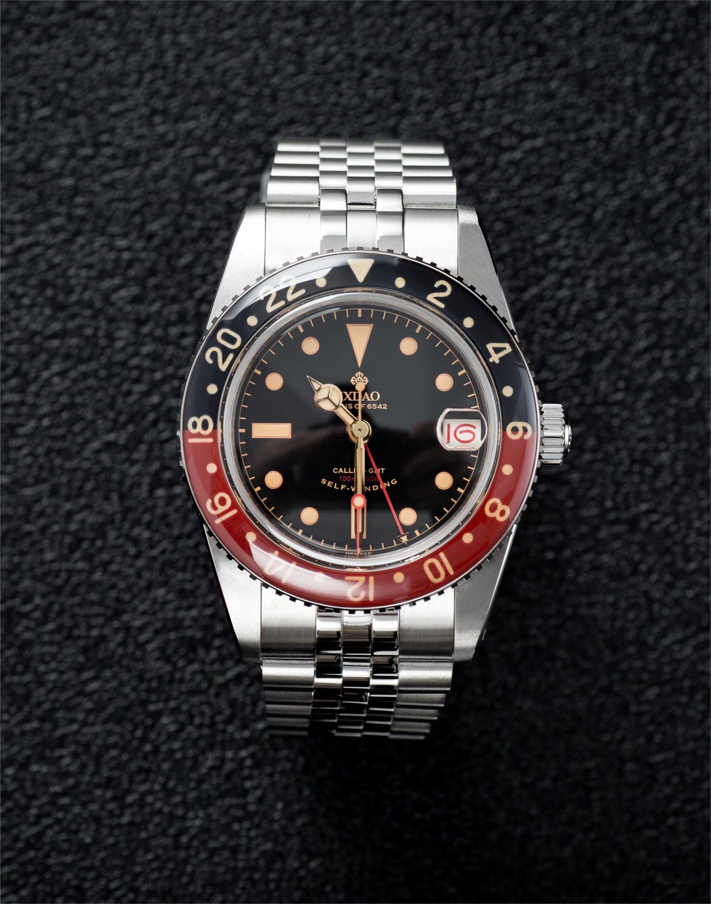 IXDAO 6542 Vintage 38MM NH34 GMT 904L Automatic Dive Watch
