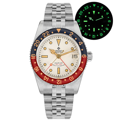 IXDAO 6542 Vintage 38MM NH34 GMT 904L Automatic Dive Watch