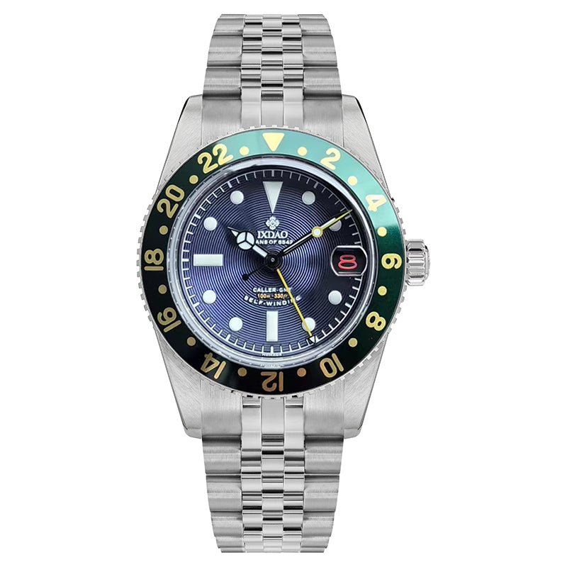 IXDAO 6542 Vintage 38MM NH34 GMT 904L Automatic Dive Watch Screw