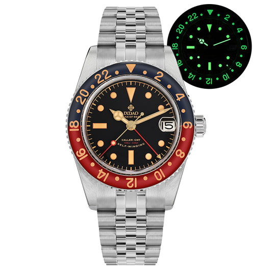 IXDAO 6542 Vintage 38MM NH34 GMT 904L Automatic Dive Watch