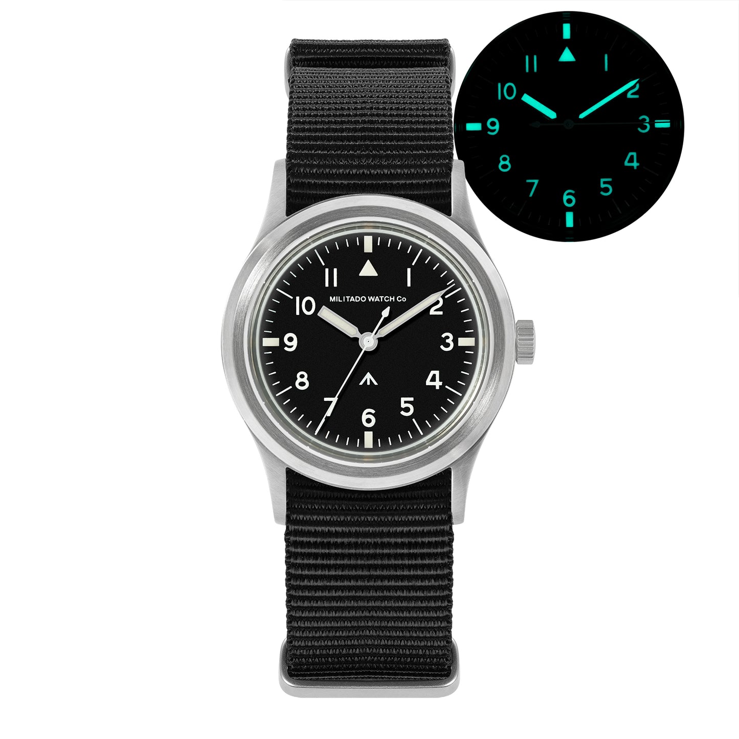Militado 36mm Retro Military Watch Vh31/Vh65 Sweeping Hand Ml14 V2