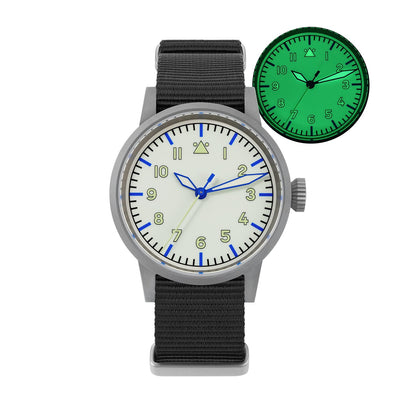 Militado 37mm Sapphire Crystal Retro Flieger Pilot Watch Ml10 V2