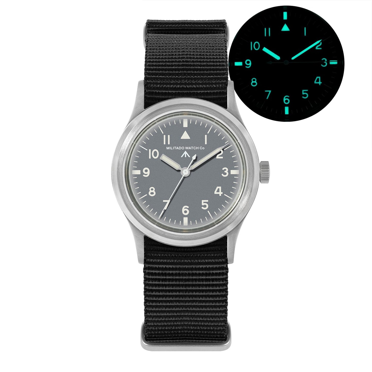 Militado 36mm Retro Military Watch VH31/VH65 Sweeping Hand ML14 V2