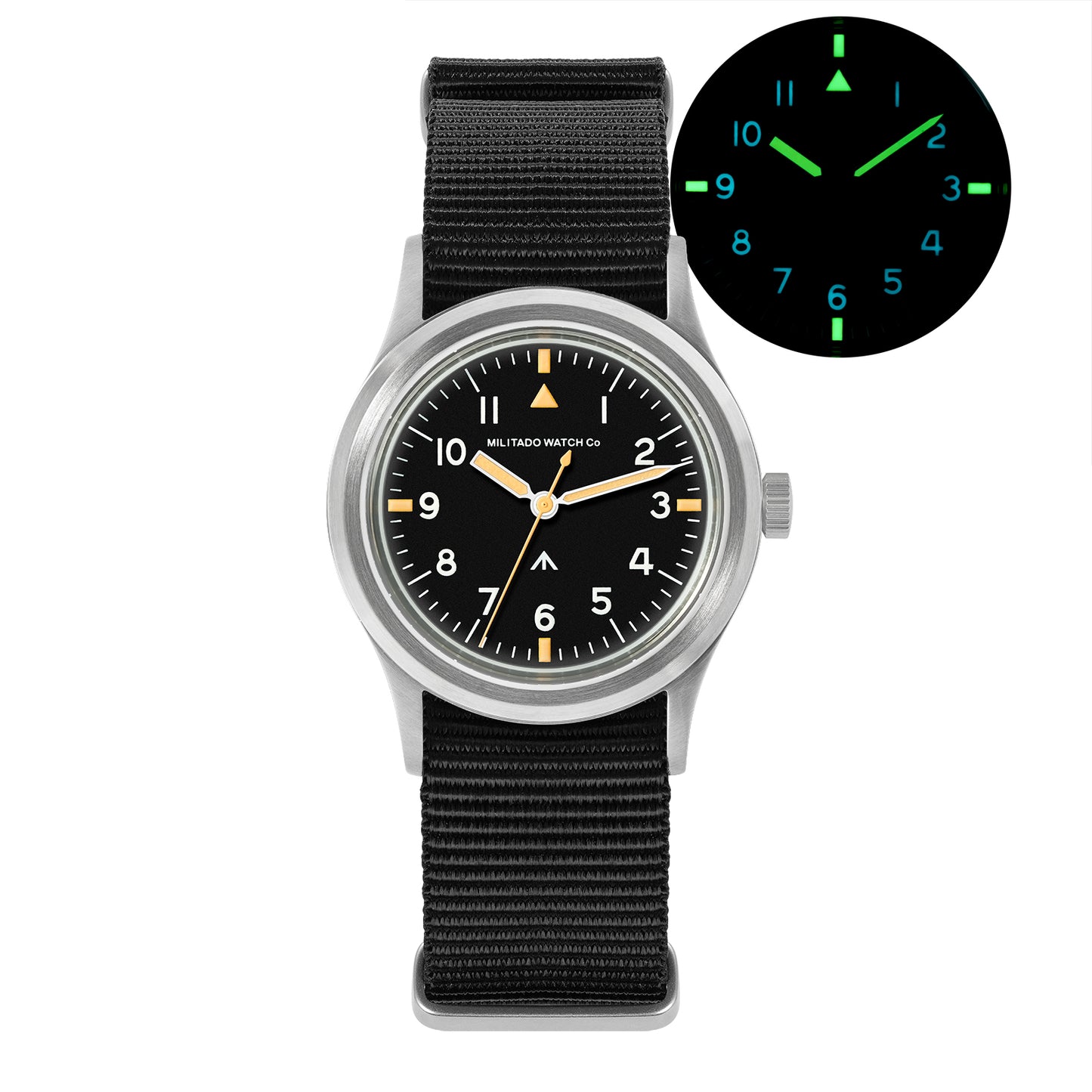 Militado 36mm Retro Military Watch Vh31/Vh65 Sweeping Hand Ml14 V2