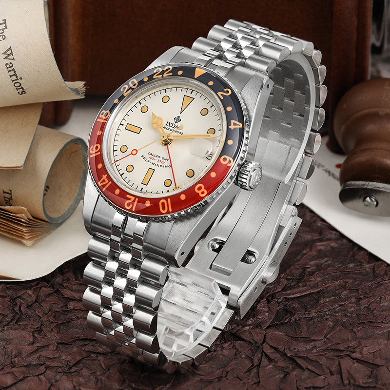 IXDAO 6542 Vintage 38MM NH34 GMT 904L Automatic Dive Watch