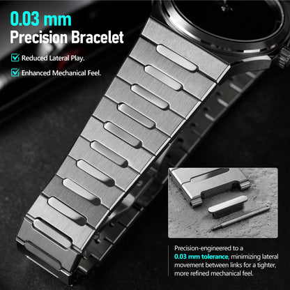 Watchdives WDC0001 PREMIER dual-sided polished bracelet chamfers and fine brushing