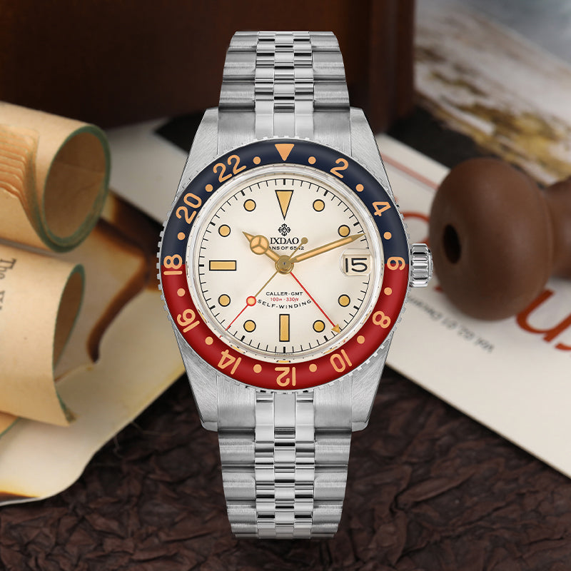 IXDAO 6542 Vintage 38MM NH34 GMT 904L Automatic Dive Watch
