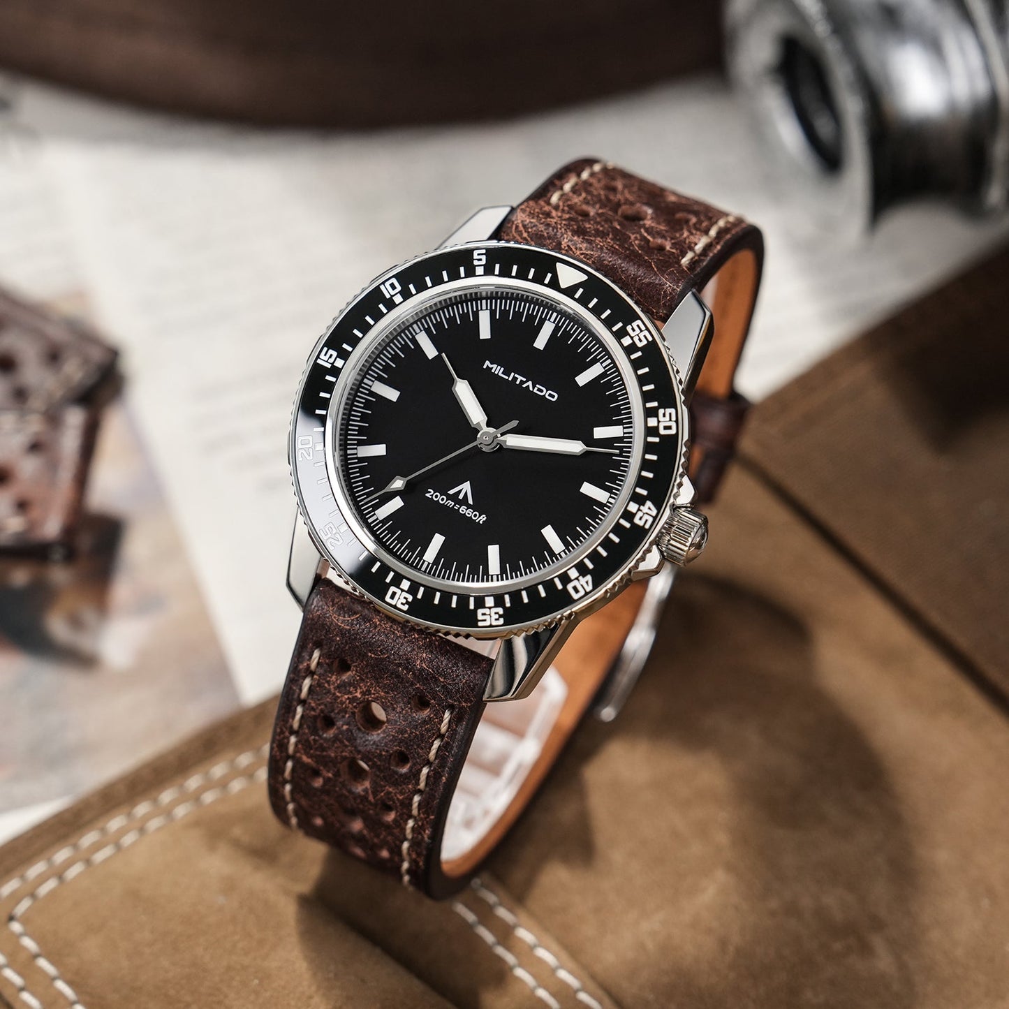 Militado 39.5mm Men Watch VH31 Sweeping Movt ML25