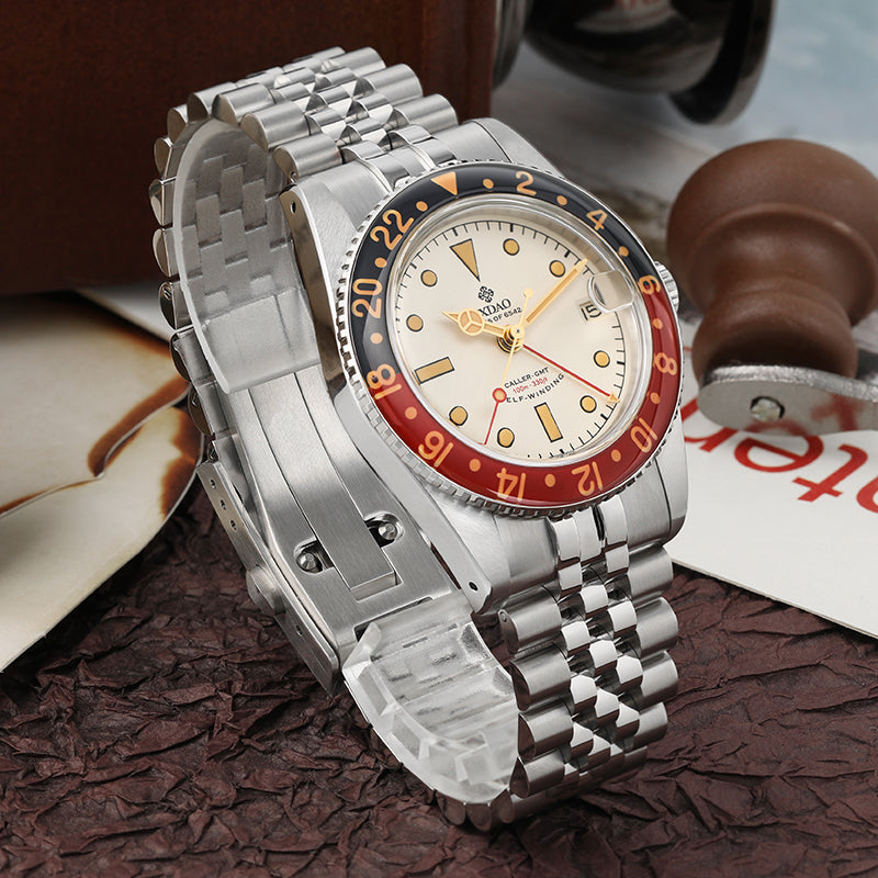 IXDAO 6542 Vintage 38MM NH34 GMT 904L Automatic Dive Watch