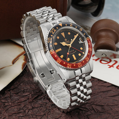 IXDAO 6542 Vintage 38MM NH34 GMT 904L Automatic Dive Watch