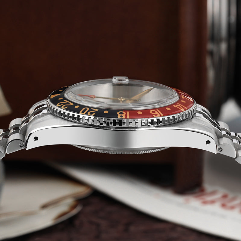 IXDAO 6542 Vintage 38MM NH34 GMT 904L Automatic Dive Watch Screw